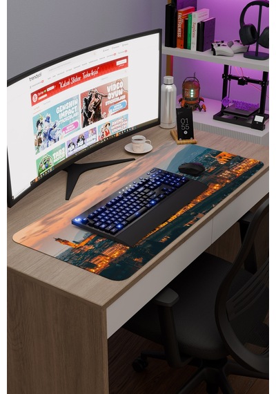 İtalya V3 90x40 Xxl Gaming Kauçuk Kaymaz Taban Mouse Pad Fare Altlığı