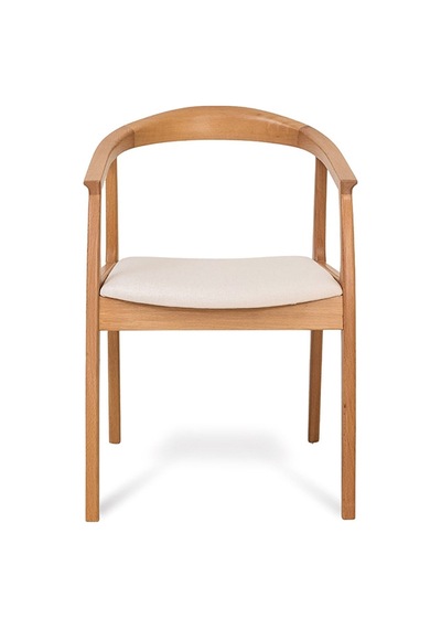 Helsinki Beyaz C Model Bohem Natural Ahşap Sandalye