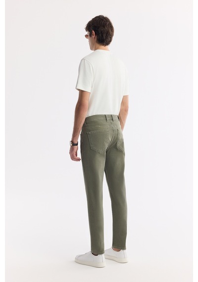 Avva Erkek Haki Klasik Bel Eskitme Yıkamalı Pamuklu Berlin Slim Fit Jean Pantolon B003524 Avva Erkek Haki Klasik Bel Eskitme Yıkamalı Pamuklu Berlin Slim Fit Jean Pantolon B003524