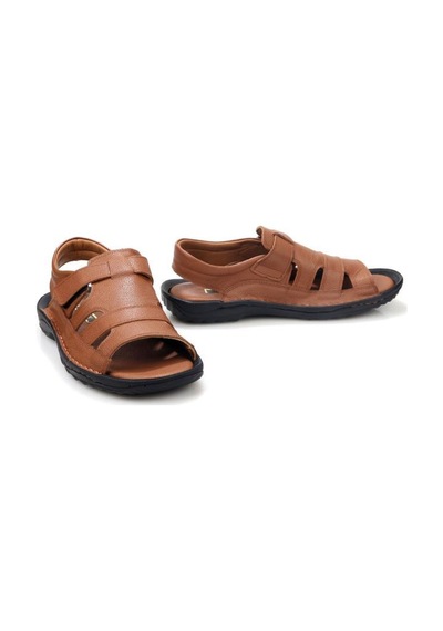 Pisagor Ps-33720 Erkek Ortopedik Deri Sandalet Siyah