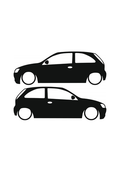 Opel Corsa C 2 Kapı Basık Araç Sticker