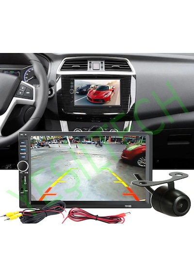 Exvol EXW-X70  Double Teyp 7 İnc+Park Kamerası Usb Bluetooth Mp3 Mp4