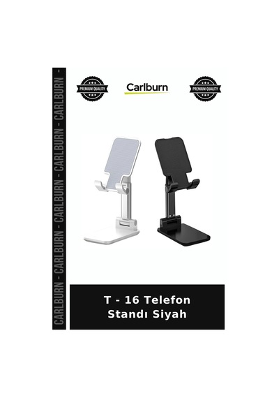 Özel Üretim Masaüstü Ofis Aksesuarı Stand T - 16 Telefon Standı - Siyah