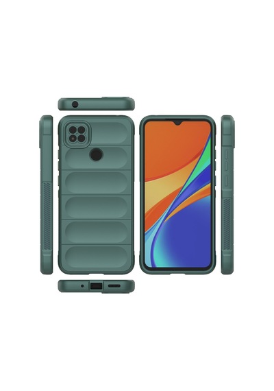 Newface - 613 - Xiaomi Redmi 9c Kılıf Optimum Silikon - - Csmo-tex - Koyu Yeşil