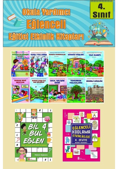 4.sınıflar İçin Okumayı Sevdiren 10 Lu Hikaye Seti -bil Bul Eğlen-kodlama Okulda Evde Tatilde
