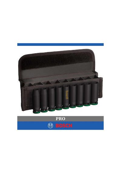 Bosch Pro 1/2" 10-19 Mm Uzun Havalı Lokma Takımı 9 Prç 2608003039