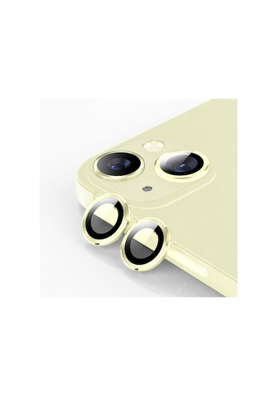 Ally Apple iPhone 15 Uyumlu /15 Plus Tempered Kamera Lens Koruma Cami - Gold