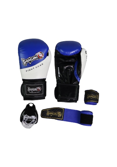 Dragondo 33044-p Jr Çocuk Boks Eldiveni Seti Eldiven+bandaj+dişlik Mavi