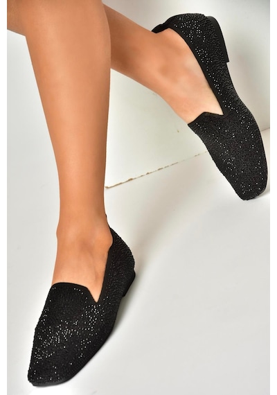 Fox Shoes U820113357 Siyah Triko Kadın Günlük Ayakkabı Siyah-triko Siyah
