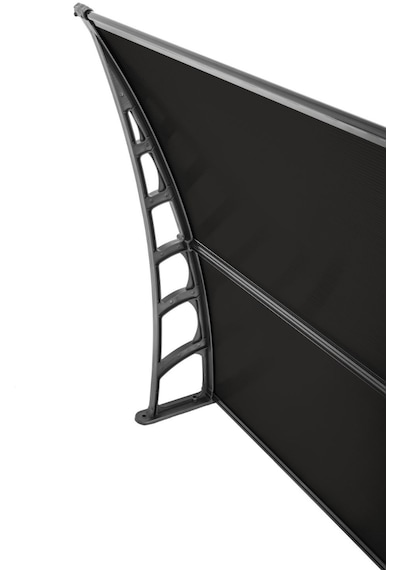 Lupın Kapı Pencere Üstü Pratik Sundurma 105x360 - Siyah