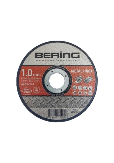 Bering İnox Metal Kesme Taşları Tip 41 Düz 115x1.0x22.23 50 Adet
