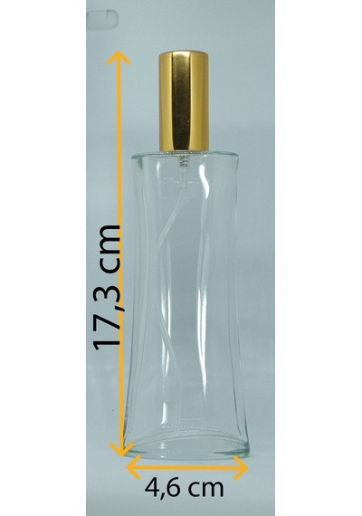 Parfüm Şişesi 100 ML 2 Adet Eyfel Sarı Kapak Plastik Valf Boş Şişe