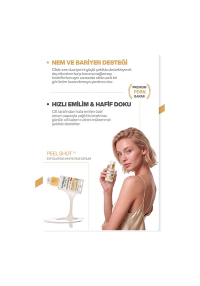 Pirinç Ve Pdrn İçerikli Pürüzsüzleştirici Cam Cilt Etkili Serum 30 Ml