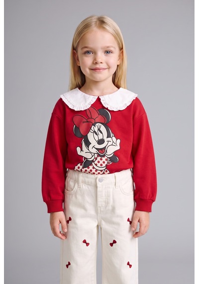 Defacto %100 Pamuk Fiyonk Nakışlı Regular Fit Gabardin Pantolon Kız Bebek I4915a526auer233 Ekru-er233