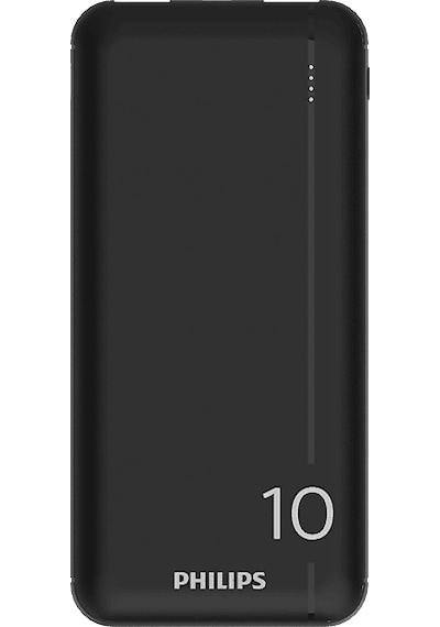 Philips DLP1812PB 10.000 mAh 2 x USB-A 2.1A USB-C Çıkış PD Taşınabilir Şarj Cihazı Siyah