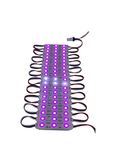 Samsung Rgb Led 3'lü Modül Ws2811 Bireysel Adreslenebilir Işık 5050 Smd Dc 12v Su Geçirmez Ip65 Mağaza Pencere Vitrin Yapışkanlı RGB