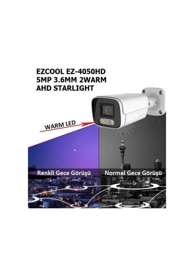 Ezcool 5mp Ez-4050hd 3.6mm 40metre Starlıgt Bullet Ahd Kamera
