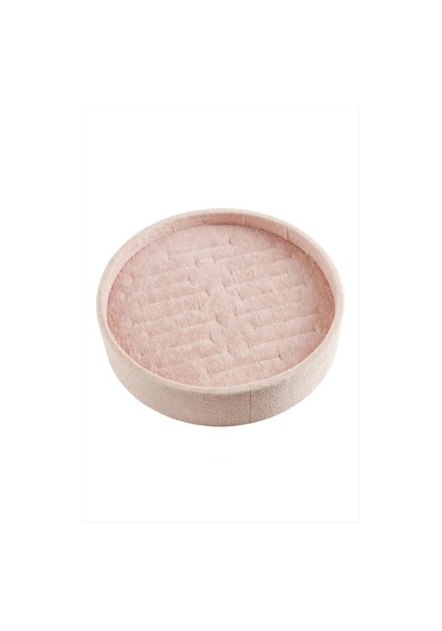 Yuvarlak - 803 - Ahşap Anfora Kumaş Kelepçe Bileklik 20 - Nazblsmm - Cm Pembe