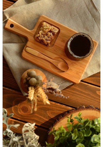 Bambu Sunum Tabağı Tabi