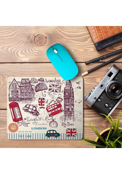 Londra İngiltere Temalı Baskılı Mousepad Mouse Pad