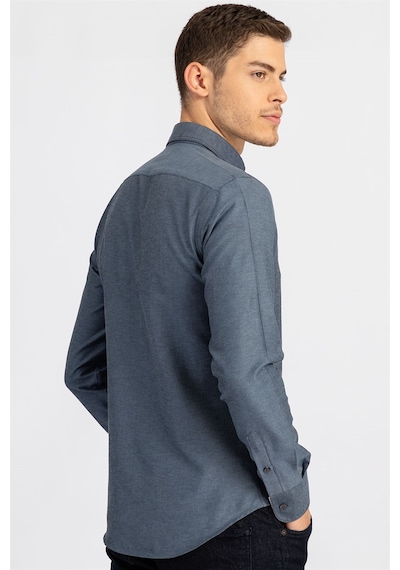 Tudors Slim Fit Dar Kesim Uzun Kol Poplin Oxford Erkek Gömlek-15755 Mavi Tudors Slim Fit Dar Kesim Uzun Kol Poplin Oxford Erkek Gömlek-15755 Mavi
