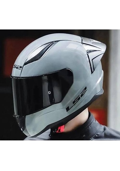 Ls2 Rapıd 2 Race Nardo Gri Fullface Motosiklet Kaskı Siyah Camlı Nardo Gri