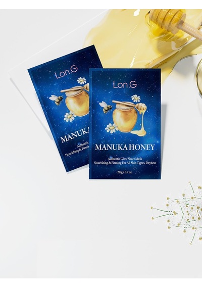 Lon.g K-beauty 5'li Manuka Balı Gerçek Parıltılı Canlandırıcı Yüz Bakım Maskesi