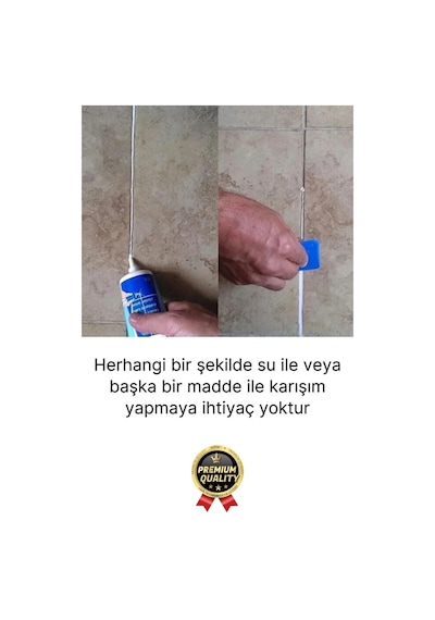 Profesyonel Kolay Kullanıma Hazır Zemin Duvar Onarma Gaga Uçlu Tüp Fayans Arası Derz Dolgu Bej