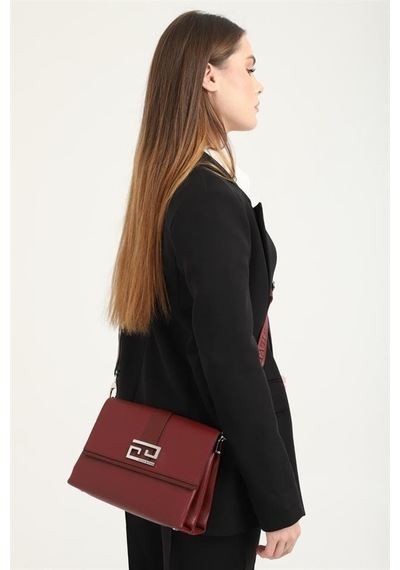 Silver Polo Sp1009 Kadın Çapraz Çanta Düz Bordo-bordo