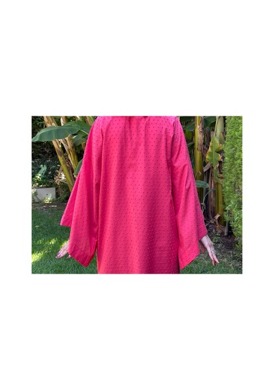 Lila Mare Nakışlı Pamuk Işlemeli Handmade Beachwear Yazlık Kimono Standart Bedenlere 36-44 Arası Uygundur Renkli Renkli