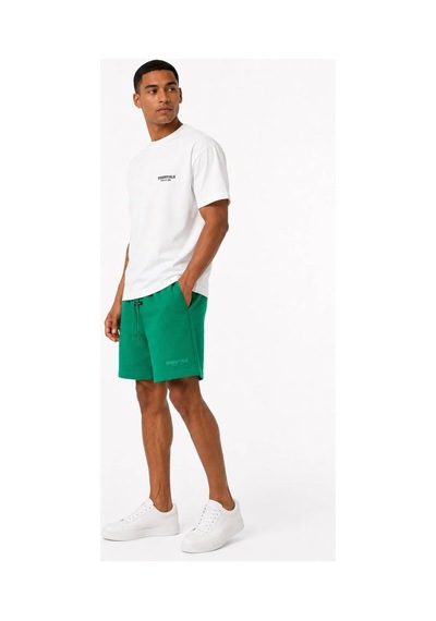 Hzr Wear Erkek Regular Fit Rahat Kesim %100 Pamuk Hafif Kalın Beli Bağcıklı Şort Yeşil