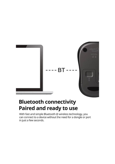 Sones Logitech M240 1000dpi Sessiz Kablosuz Bluetooth Fare Pembe Diğer