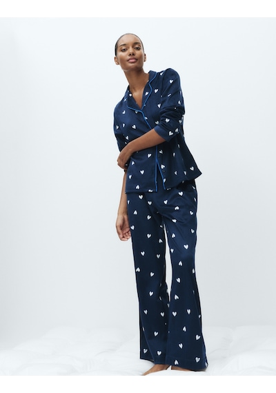 Marks & Spencer Desenli Pijama Takımı T37004622F Lacivert