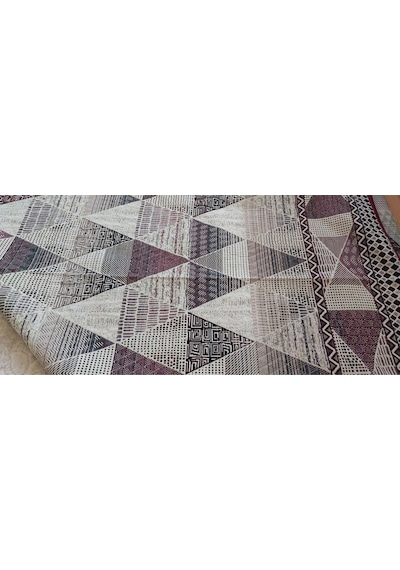 Keops Desen Serme Halı Örtüsü, Halı Koruyucu, Çok Amaçlı Pike, Savan Bordo