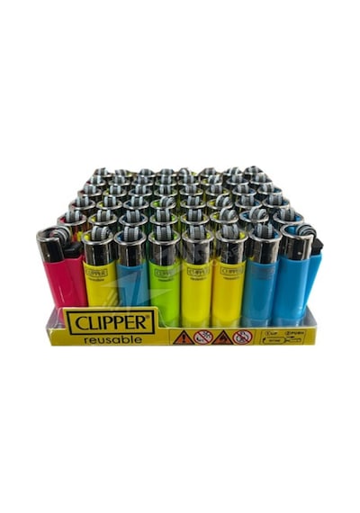 5 Adet Clipper Taşlı Çakmak Baskılı 48'li