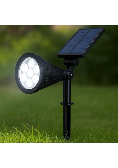 7w Solar Led Bahçe Armatürü 6400k Beyaz Işık Güneş Enerjili Kazıklı Duvar Montajlı Çim Aydınlatma Sku: Smg8690010014320