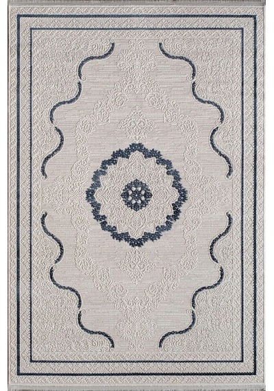 Artemis Halı Lia 01128h Krem Mavi Makine Halısı