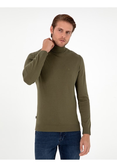 Pierre Cardin Erkek Koyu Haki Kazak /triko 50296582-vr111 Koyu Haki