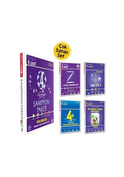 Tonguç Akademi 4. Sınıf Şampiyon Paketi Set 4 Kitap