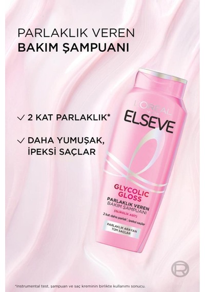 5'li Glycolic Gloss Core Parlaklık Veren Bakım Şampuanı 300ml Tüm Saç Tipleri