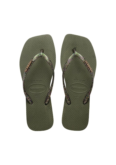 Havaianas HAVAIANAS Slim Square Logo Metalik Green Sandalet 4148257-0869 Yeşil