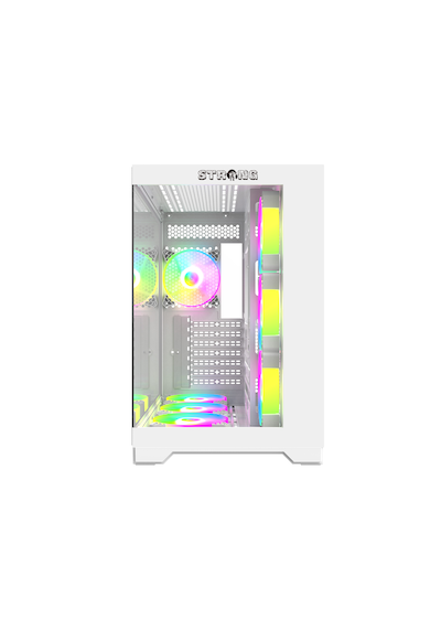 Strong Syrax 7x 120 Mm Fanlı Rgb Led Buton Kontrol Atx Akvaryum Beyaz Gaming Bilgisayar Kasası Powersız Strong Syrax 7x 120 Mm Fanlı Rgb Led Buton Kontrol Atx Akvaryum Beyaz Gaming Bilgisayar Kasası Powersız