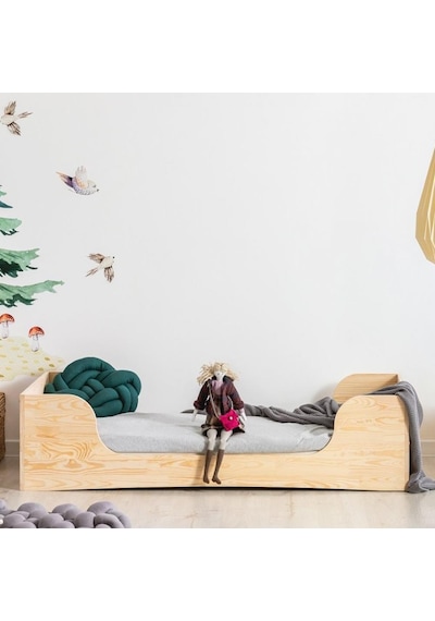 Markaawm Markaawm Montessori Yatak Ahşap Bebek Karyola Çocuk Yatak Akçaağaç