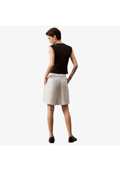 Calvin Klein Tencel Linen Kadın Bej Şortdüzk20k208380