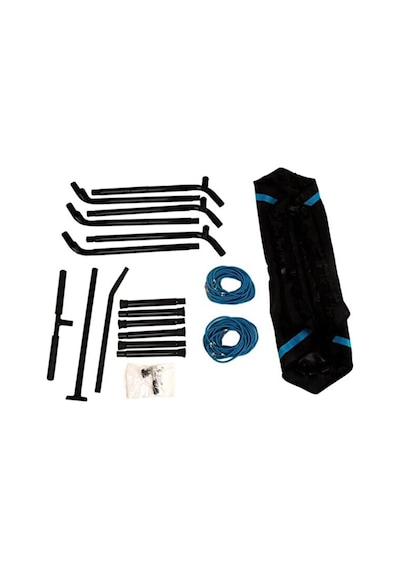 Pekial 135 Cm Profesyonel Tutmalı Step Trambolin, 125 Kg Kapasitesi, Siyah-mavi