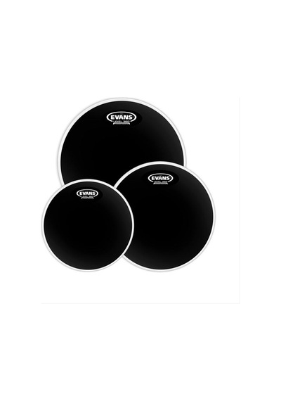 Evans Etpchr-f Deri Seti 10+12+14 Black Chrome Tom Clear Fusıon K