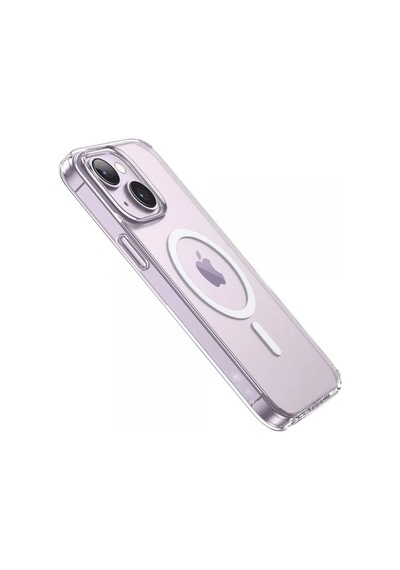 Apple Uyumlu   iPhone 14 MagSafe Şeffaf Arka Kapak Silikon Kılıf