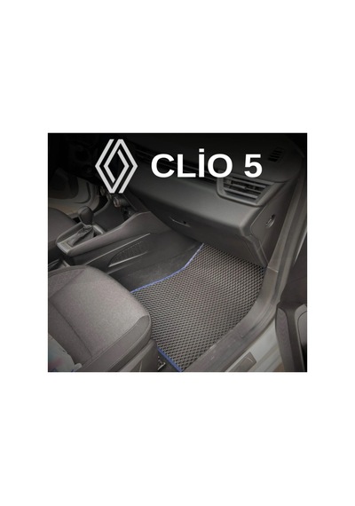 Renault Clio 5 Premium Eva Akıllı Oto Paspas & Metal Topukluk Siyah