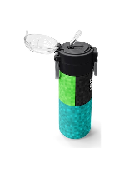 Coral High Kids High Craft Desenli Pipetli Ve Direkt İçim Çelik Termos 500 Ml 38116 Yeşil