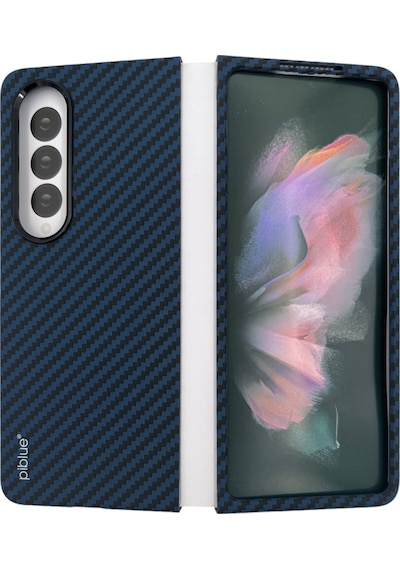 Nettech Samsung Galaxy Uyumlu Z Fold 4 Karbon Seri Arka Koruma Kılıf Yeşil